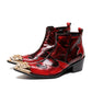 Bottines Western Rouge Homme