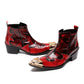 Bottines Western Rouge Homme