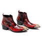 Bottines Western Rouge Homme