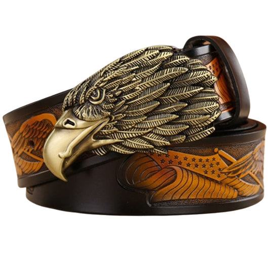 Ceinture Cowboy Cuir Aigle Imposant