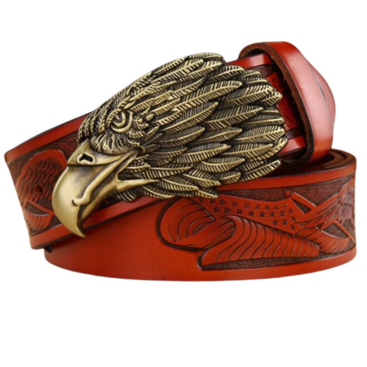 Ceinture Cowboy Cuir Aigle Imposant