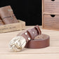 Ceinture Cowboy Cuir Tête de Buffalo
