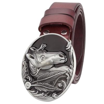 Ceinture Cowboy Cuir Tête de Cheval