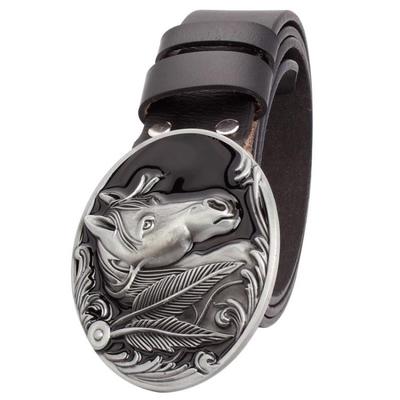 Ceinture Cowboy Cuir Tête de Cheval