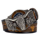 Ceinture Cowboy Cuir Tête de Taureau