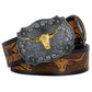 Ceinture Cowboy Taureau Doré