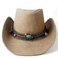 Chapeau De Cowboy En Cuir Femme