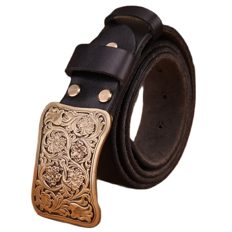 Ceinture Western Cuir Femme Fleurs