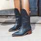 Bottes Style Western Cuir Femme
