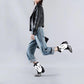 Bottines Western Blanches Et Noires