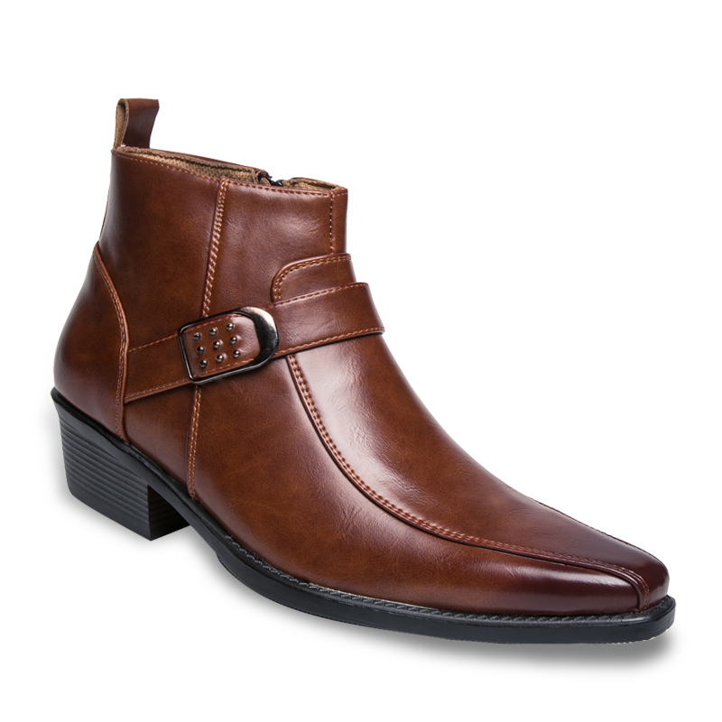 Bottes de cowboy en cuir (Marron Bottes de cowboy en cuir (Marron