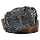 Ceinture Cowboy Taureau Doré