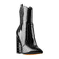 Bottines Western Croco