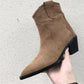 Boots Western Femme Daim