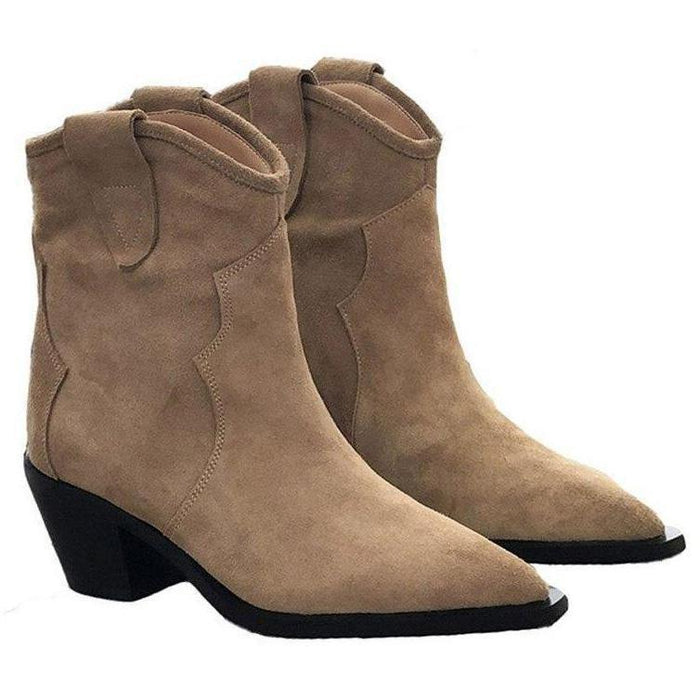 Boots Western Femme Daim