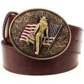 CUADRA Ceinture de cow-boy homme Cuadra en cuir véritable d'autruche