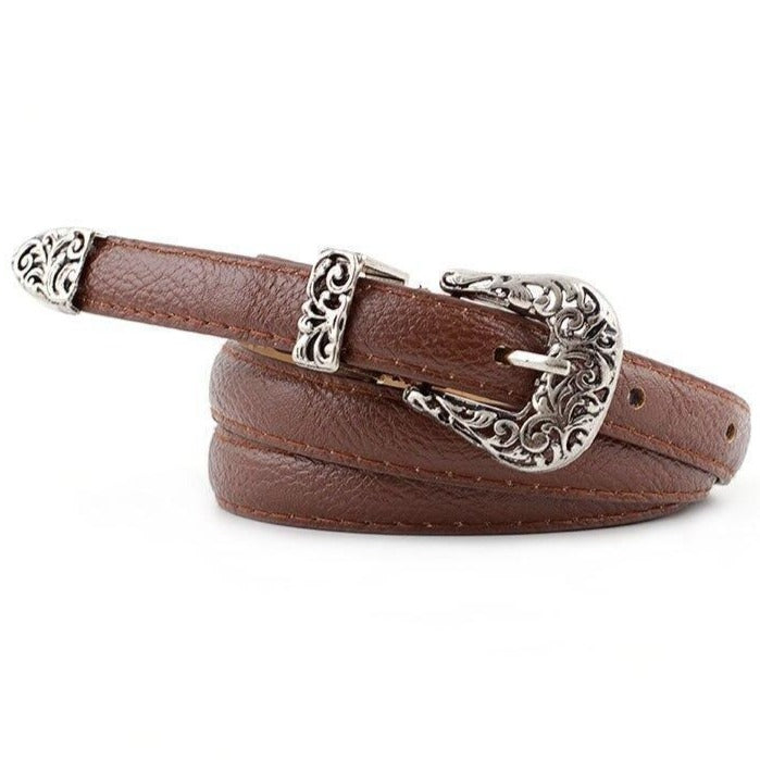 Ceinture Western Femme Cuir Noir