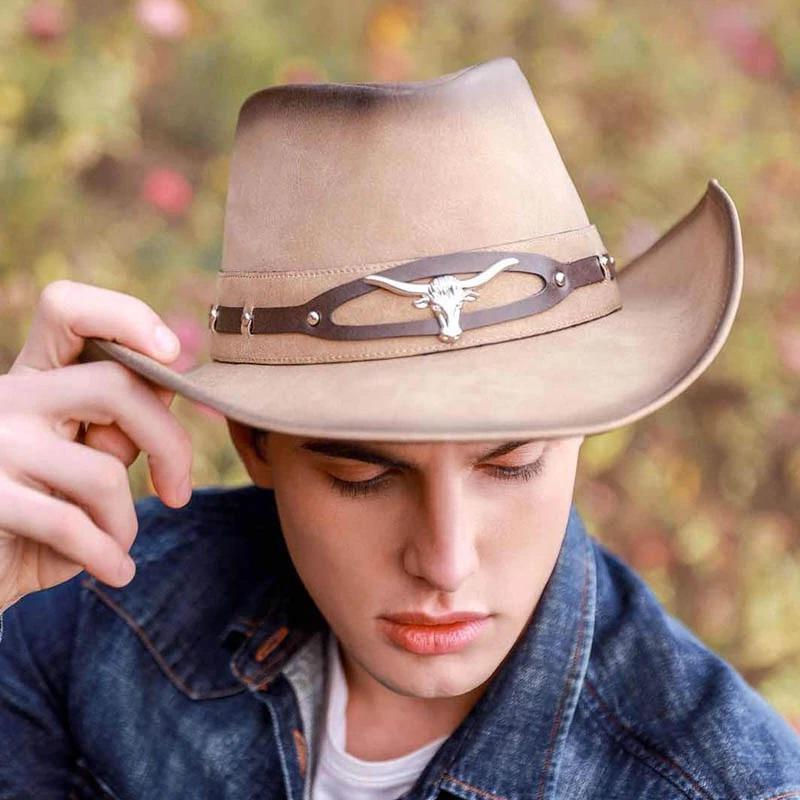Chapeau Cowboy Taureau Cuir