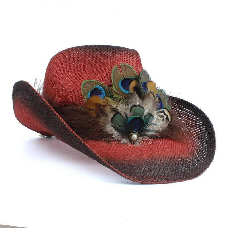 Chapeau Cowboy Femme Rouge