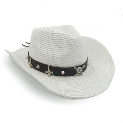 Chapeau Cowboy Femme Paille Noir